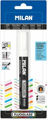 Produktbild von Milan BWM10385, 1 Stück(e), Weiß, Meißel, 2 mm, 4 mm, Tinte auf Wasserbasis