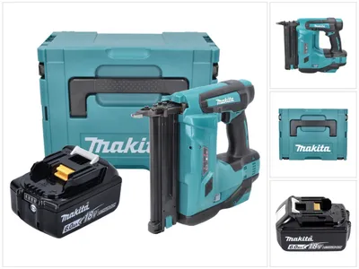 Produktbild von Makita DBN 500 G1J Akku Stauchkopfnagler 18 V 15-50 mm + 1x Akku 6,0 Ah + Makpac - ohne Ladegerät