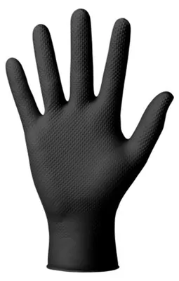 Obrázek produktu pro MERCATOR GoGrip prémiové nitrilové rukavice, černé, velikost L, 50 ks.