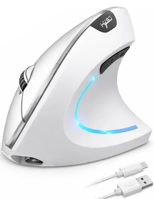 Produktbild von Ergonomische Maus Kabellose Bluetooth Vertikale Maus Optisch Leise RGB ergonomische Maus