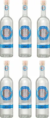 Produktbild von Ouzo Romios 6x 0,7l | Destillerie Cavino | 38% | Klassischer Ouzo aus Peloponnes | +20ml Jassas Olivenöl