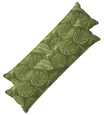 Immagine prodotto di vidaXL, 2 federe decorative, motivo a foglie, 40 x 145 cm, poliestere