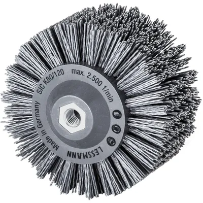 Runde Schleifbürste ø 140 mm, M14, Siliciumcarbid, für Holz