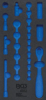 Produktbild von BGS 4052-1 1/3 Werkstattwageneinlage, leer für: Steckschlüsselsatz 10 (3/8), 26-tlg.