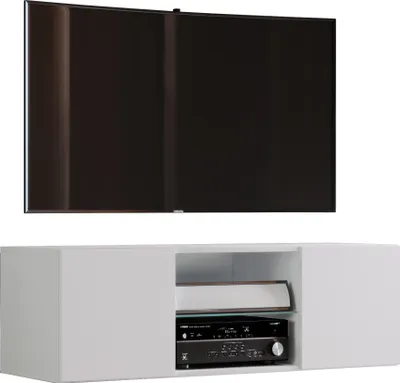 Immagine prodotto di Mobili TV | Tavola da parete | Pannello basso appeso | Dimensioni H. 40 x W. 95 x D. 36 cm | Armadio da parete - Jusa