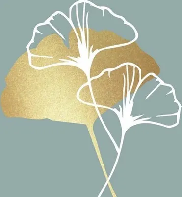 Produktbild von Servietten 33x33 cm - Golden Gingko eucalyptus