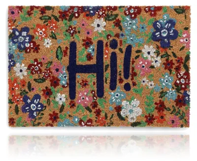 Image de Tapis d'entrée Relaxdays en coco, Hi, 60 x 40 cm, antidérapant, résistant aux intempéries, pour l'intérieur et l'extérieur, multicolore, Image générée par une IA