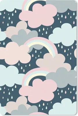 Produktbild von MuchoWow® Mauspad Mousepad Regenbogen - Wolke - Regen - Kinder - Muster 18x27 cm - Mousepads - Maus Mat - Pad - Mausunterlage