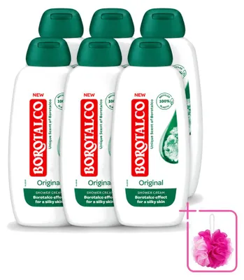 Productafbeelding van 6 x Borotalco Original douchegel - 250 ml - Voordeelverpakking - 6 stuks