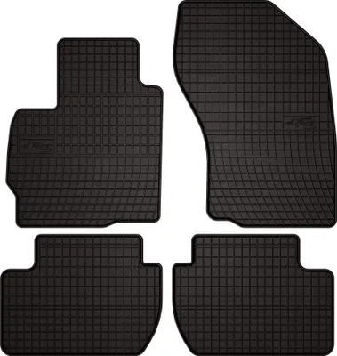 Produktbild von Gummifußmatten passend für Citroen C-Crosser (Crossover, Bj. 2007-2012) –  schwarz, passgenau, mit Befestigungen set 4 Stk. - Gummi-Automatten