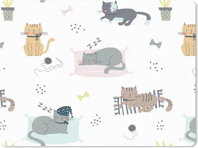 Produktbild von MuchoWow® Mauspad Mousepad Katzen - Haustiere - Muster 23x19 cm - Mousepads - Maus Mat - Pad - Mausunterlage - Schreibtischunterlage - Mauspad