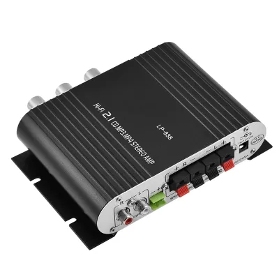 Zdjęcie produktu dla Mini HiFi 2.1 stereofoniczny wzmacniacz basów do samochodu i domu, cyfrowy wzmacniacz mocy, czarny