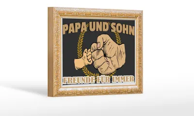 Produktbild von Holzschild Spruch 18x12cm Papa und Sohn Freunde für immer
