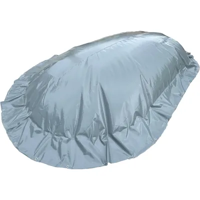 Produktbild von Luftkissen Poolabdeckung CF Aeroshield, aufblasbare Abdeckplane, aufblasbare Abdeckplane oval achtform 525 x 320 cm, 580 g/m² grau mit Ösen und Spannseil