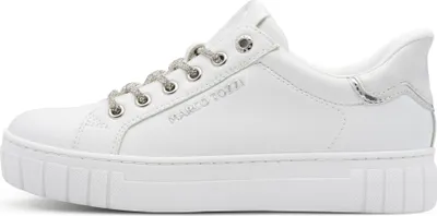 Produktbild von MARCO TOZZI Damen Sneaker mit Plateau und Metallic Glanz 2-23741-46, Größe:39 EU, Farbe:Weiß