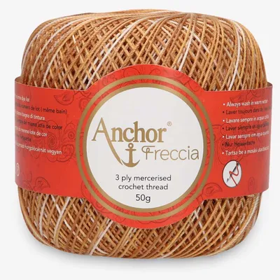 Obrázok produktu pre Anchor Freccia Multicolour 12 | Jemná háčkovacia priadza zo 100 % bavlny na čipku (farba 01218)
