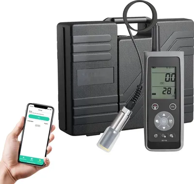 Immagine prodotto di Misuratore di ossigeno (DO) per acqua - Dispositivo portatile portatile - Intervallo di misurazione 0,0-50,0 mg/L - Cavo elettrodo da 4 m - Trasmissione dati Bluetooth/USB - Memorizzazione dati
