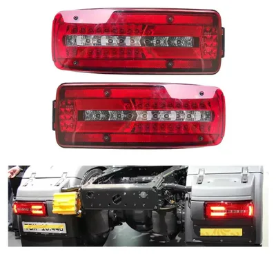Image de Feux arrière à LED (gauche et droite) pour MAN TGX/TGS/TGL/TGM, 24 V, 8 fonctions, homologués CE