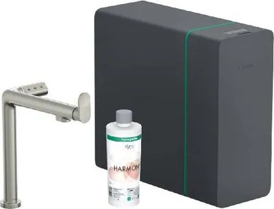 Produktbild von Hansgrohe Aqittura M91 - Spültischarmatur, SodaSystem, sBox, Edelstahl 76837800