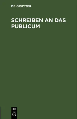 Produktbild von Schreiben an das Publicum