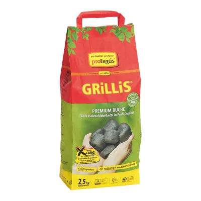 Zdjęcie produktu dla proFagus Grillis Premium brykiet z węgla drzewnego do grilla 2500g worek