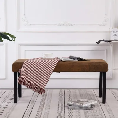 Produktbild von vidaXL Lavice 106 cm Hnědý Velur