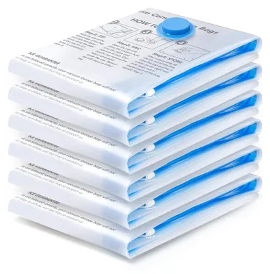 Produktbild von Vakuumbeutel 6 Stück 70x50cm für Kleidung Bettwäsche Reise Aufbewahrung