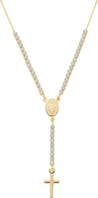 Immagine prodotto di AMEN CLCRMIGBZ4 Collana da donna Madonna CROSSES oro 925 bianco 45 cm