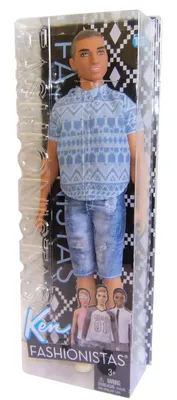 Produktbild von MATTEL FNJ38 Ken Fashionistas Puppe in verwaschenen Jeansshorts
