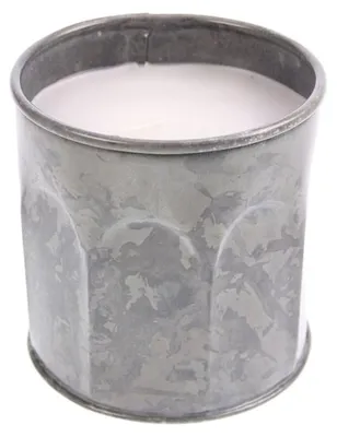 Image de Pot décoratif "Meander" avec bougie (gris métallisé), diamètre 11 cm, hauteur 11 cm