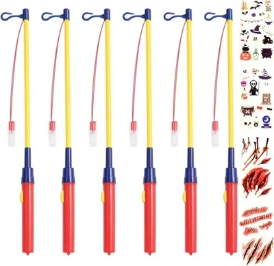Produktbild von LED-Leuchtstäbe für Kinder DIY mit Aufklebern Halloween Set von 6pcs