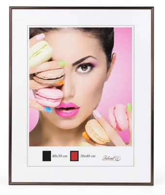Produktbild von Photo Style Kunststoff Bilderrahmen Fotorahmen Wanddeko Collage Foto Poster - Farbe: Stahl | Format: 40x50