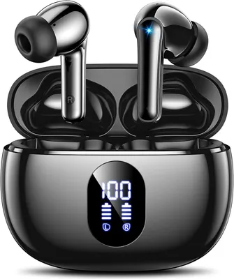 Produktbild von Bluetooth Kopfhörer Kabellos 5.4 In Ear, ENC Noise Cancelling, 52 Std Akku, LED Anzeige, HiFi Stereo Bass, IPX7 wasserdicht, Touch Control