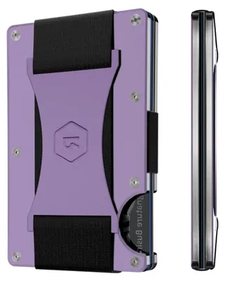 Produktbild von The Ridge Minimalistische, schlanke Geldbörse für Damen – RFID-blockierende Vordertasche und Kreditkartenetui – Lavendelfarbene Geldbörse mit Geldband, Minimalistisch