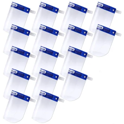 Productafbeelding van Transparante gezichtsmaskers, 16 stuks, spatbestendig, voor bescherming