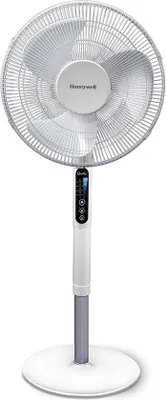 Obrázek produktu pro Pokročilý stojanový ventilátor QuietSet (5 rychlostí, funkce časovače, oscilace 70°, nastavení výšky, dálkové ovládání, uživatelsky přívětivý) s technologií Honeywell