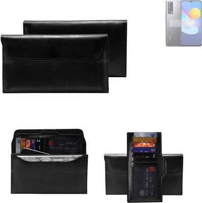 Produktbild von K-S-Trade Handy Hülle kompatibel mit Vivo Y72 5G Schutz Hülle Tasche Schutz Case Handytasche Kunstleder schwarz, 1x