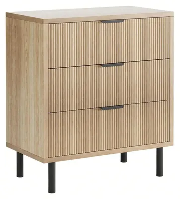 Image de Commode avec tiroirs - Meuble de rangement pour chambre - Design moderne - Grande capacité de rangement - Plus de 8 tiroirs - Idéale pour chambre, salon ou couloir - En chêne