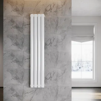 Obrázek produktu pro SONNI Vertikální designový panelový radiátor, jednovrstvý, bílý, 1600 × 311 mm, bez topného tělesa