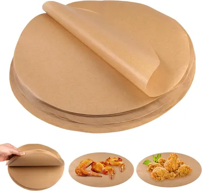 Produktbild von 150 Runde Backpapier 26 cm, Hitzebeständiges Silikonpapier, Für Heißluftfritteuse, Ofen, Grill