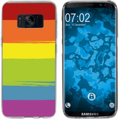 Produktbild von PhoneNatic Case kompatibel mit Samsung Galaxy S8 Silikon-Hülle pride Regenbogen M6