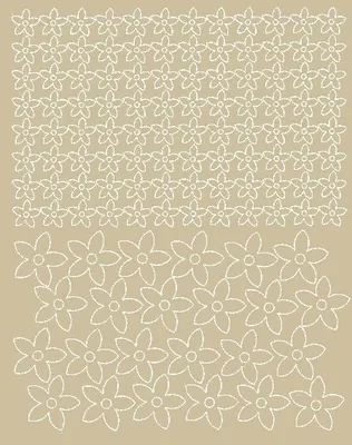 Immagine prodotto di Adesivi per caschi da bicicletta, fiori, 120 pezzi, beige opaco
