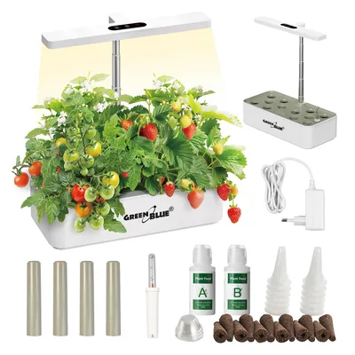 Zdjęcie produktu dla Doniczka na 12 roślin 4L LED GreenBlue Inteligentny system uprawy roślin w pomieszczeniach Doniczka SMART Doniczka GB133