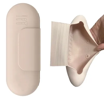 Produktbild von Waschbare Silikon-Make-up-Pinsel-Tasche für Frauen