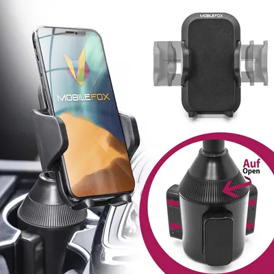Produktbild von Mobilefox Universal PKW Handy Halter Auto Getränke Dosen Becher Halterung KFZ