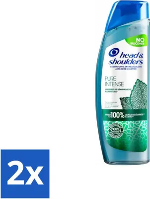 Productafbeelding van Head & Shoulders Anti-roos Shampoo – Pure Intense – Verzacht jeuk – 250 ml - Voordeelverpakking - 2 stuks