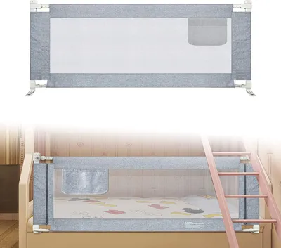 Produktbild von ACXIN Kinderbettgitter Bettgitter Bettgitter zum vertikalen Heben Sicherheitsgitter Bett Absturzsicherung für Kleinkinder Babys - 200cm
