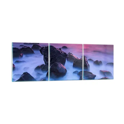 Produktbild von Bilder auf glas - Strand ufer wolken dämmerung - 120x40cm - Glasbilder - Wandbilder - Kunstdruck - zum Aufhängen bereit - Wanddekoration aus Glas - Glas Bilder - Wandbild auf Glas - GCA120x40-2409
