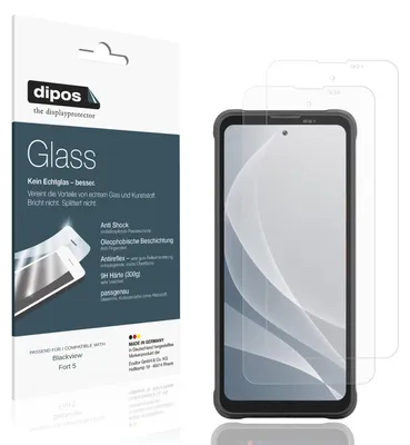 Produktbild von 2x Schutzfolie für Blackview Fort 5 matt - Anti-Shock 9H Folie dipos Glass Kunststoffglas