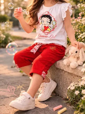 Produktbild von 82022 Disney Betty Boop T-Shirt Mädchen – Weiß, Gr. 104 – Stylisches Shirt für kleine Betty Boop-Fans